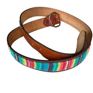 Vintage Wrangler Frontier Series Leather Rainbow Belt 1341